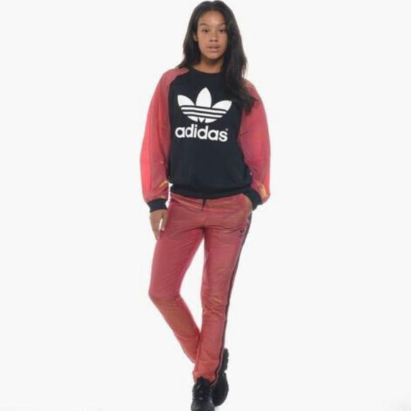 Adidas Originals Rita Ora Space Shifter Iridescent Holographic Crew Neck Top S - Picture 2 of 5